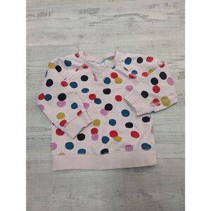 Hanna Andersson Polka Dot Sweatshirt kid's size 2T pink colorful‎ organic